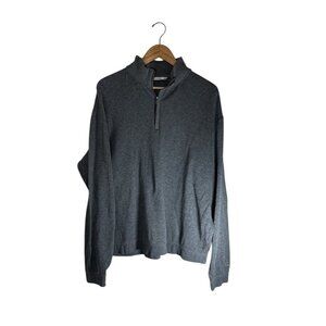 Cutter & Buck Quarter 1/4 Zip Cotton Pullover Sweater Mens Size XL Gray
